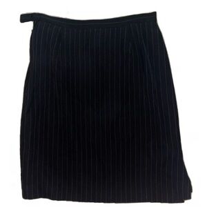 Ann Taylor Black Pinstripe Pencil Skirt